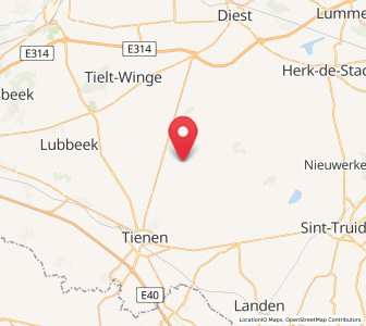 Map of Hoeleden, Flanders
