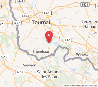 Map of Hollain, Wallonia
