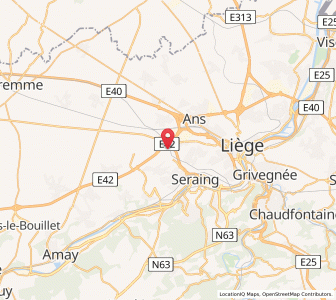 Map of Hollogne-aux-Pierres, Wallonia