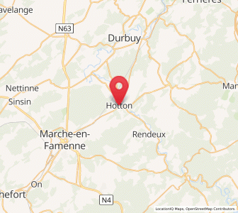 Map of Hotton, Wallonia