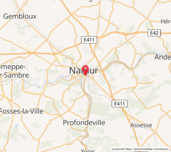 Map of Jambes, Wallonia