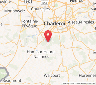 Map of Jamioulx, Wallonia