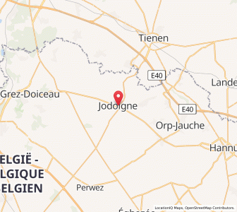 Map of Jodoigne, Wallonia