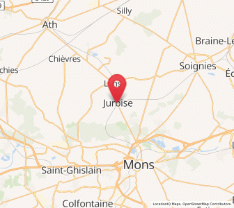 Map of Jurbise, Wallonia