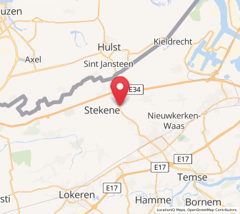 Map of Kemzeke, Flanders