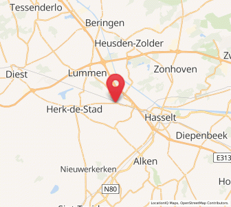 Map of Kermt, Flanders