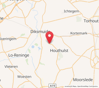 Map of Klerken, Flanders