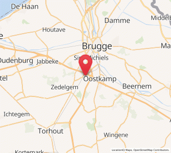 Map of Loppem, Flanders