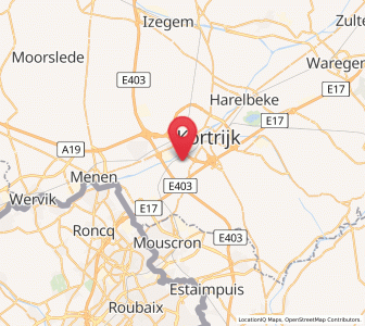 Map of Marke, Flanders
