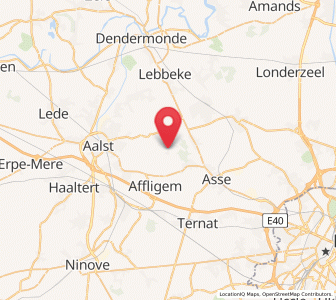 Map of Meldert, Flanders