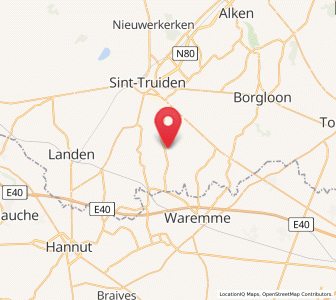 Map of Mielen-boven-Aalst, Flanders