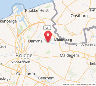 Map of Moerkerke, Flanders