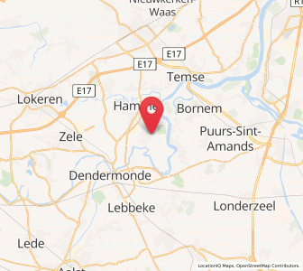 Map of Moerzeke, Flanders