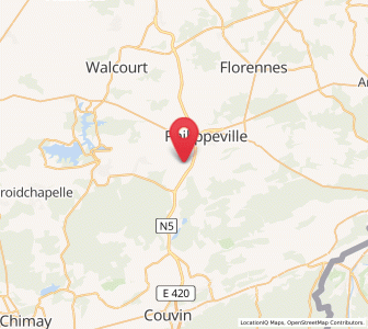 Map of Neuville, Wallonia