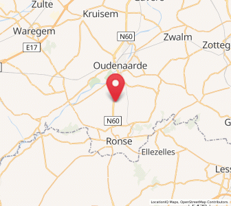 Map of Nukerke, Flanders
