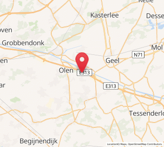 Map of Oevel, Flanders
