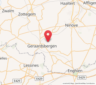 Map of Onkerzele, Flanders