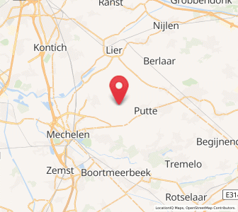 Map of Onze-Lieve-Vrouw-Waver, Flanders