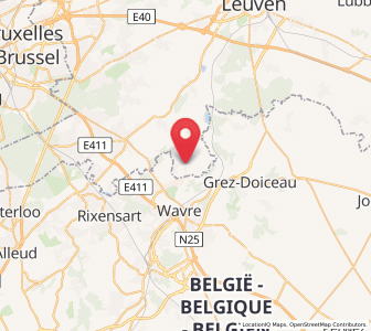 Map of Ottenburg, Flanders