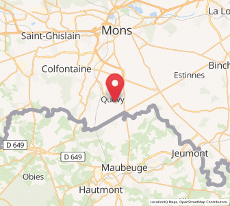 Map of Quevy, Wallonia