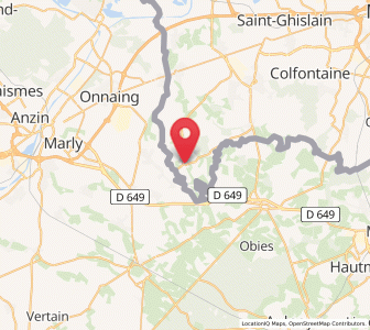 Map of Roisin, Wallonia