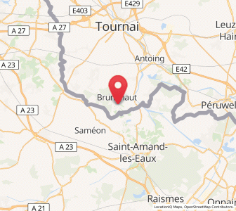 Map of Rongy, Wallonia