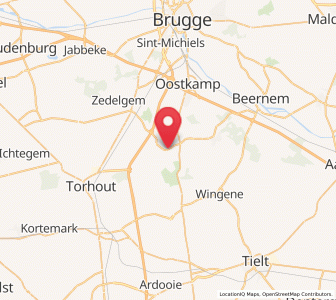 Map of Ruddervoorde, Flanders