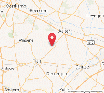Map of Ruiselede, Flanders