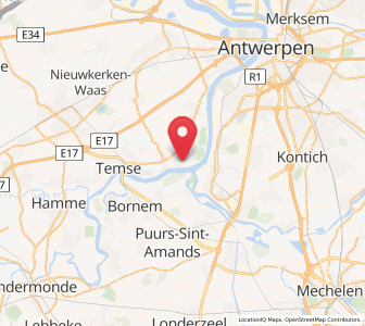 Map of Rupelmonde, Flanders