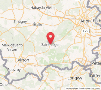 Map of Saint-Léger, Wallonia