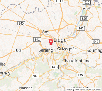 Map of Saint-Nicolas, Wallonia