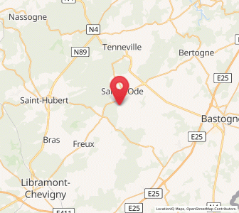 Map of Sainte-Ode, Wallonia
