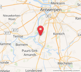 Map of Schelle, Flanders