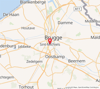 Map of Sint-Michiels, Flanders