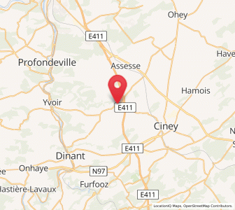 Map of Spontin, Wallonia
