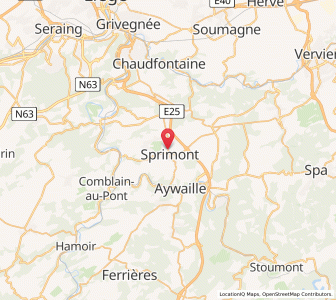 Map of Sprimont, Wallonia