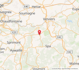 Map of Theux, Wallonia