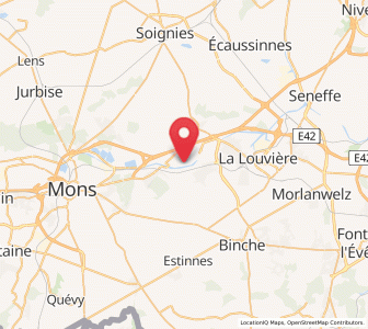 Map of Thieu, Wallonia