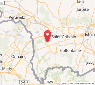 Map of Thulin, Wallonia