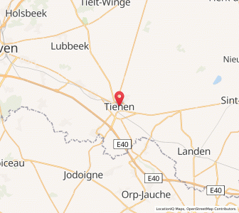 Map of Tienen, Flanders