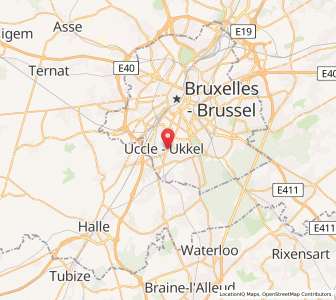 Map of Uccle, Brussels Capital