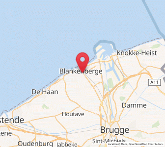 Map of Uitkerke, Flanders