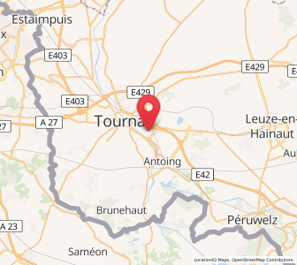 Map of Vaulx-lez-Tournai, Wallonia