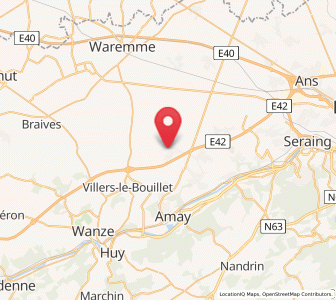 Map of Verlaine, Wallonia