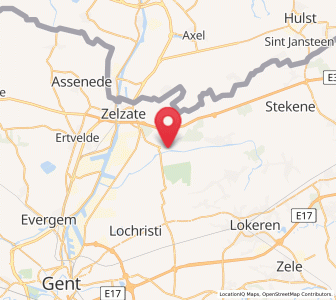 Map of Wachtebeke, Flanders