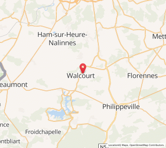 Map of Walcourt, Wallonia