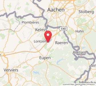 Map of Walhorn, Wallonia