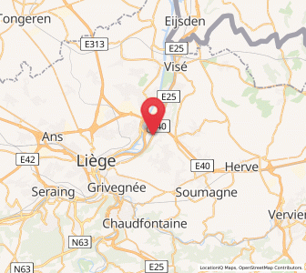 Map of Wandre, Wallonia