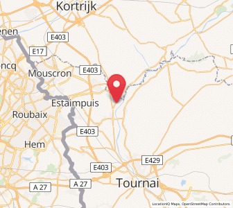 Map of Warcoing, Wallonia
