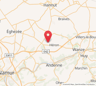 Map of Waret-l'Évêque, Wallonia